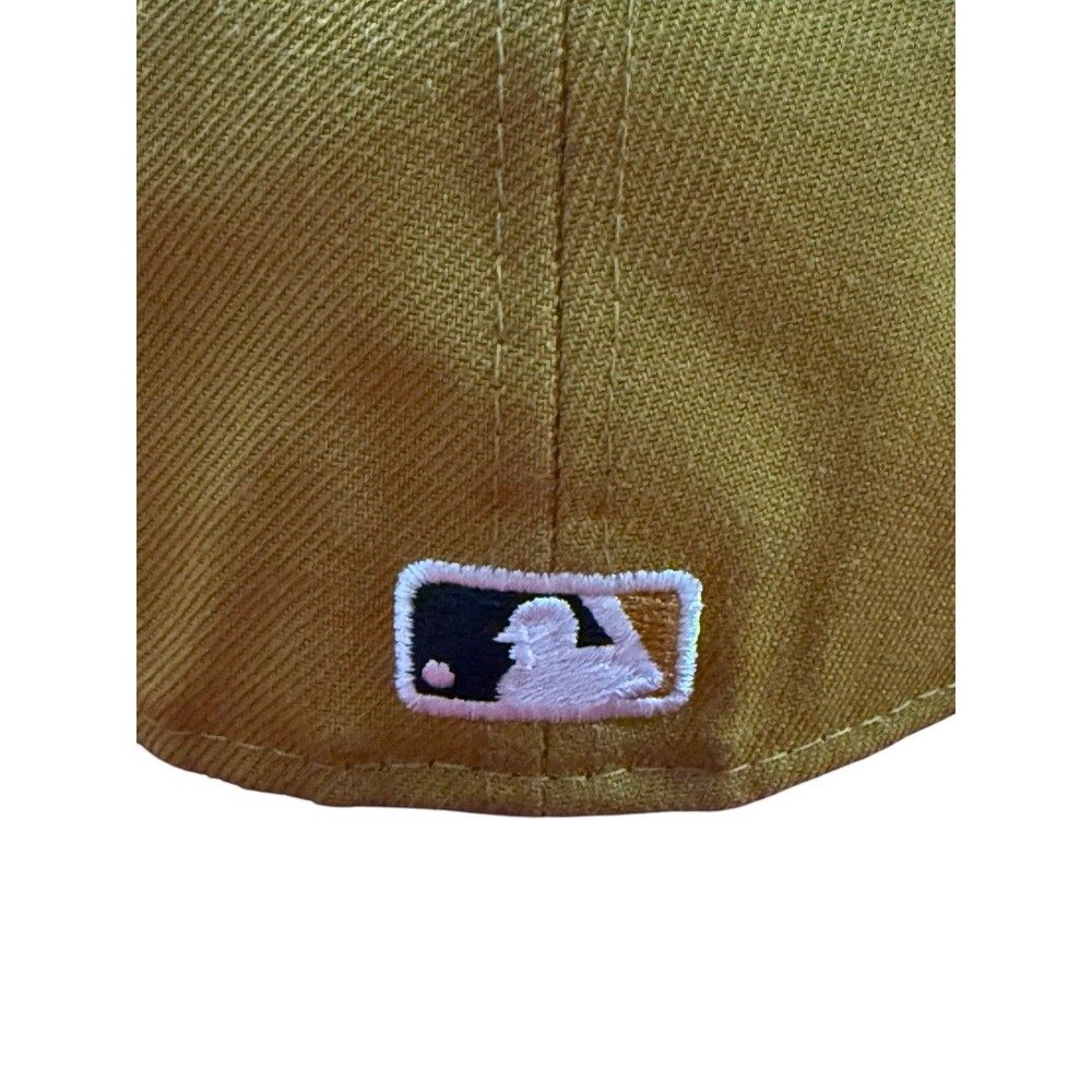 New Era LA Dodgers 59FIFTY Fitted Hat 7 1/4 Gold Mustard Black MLB - Picture 6 of 9